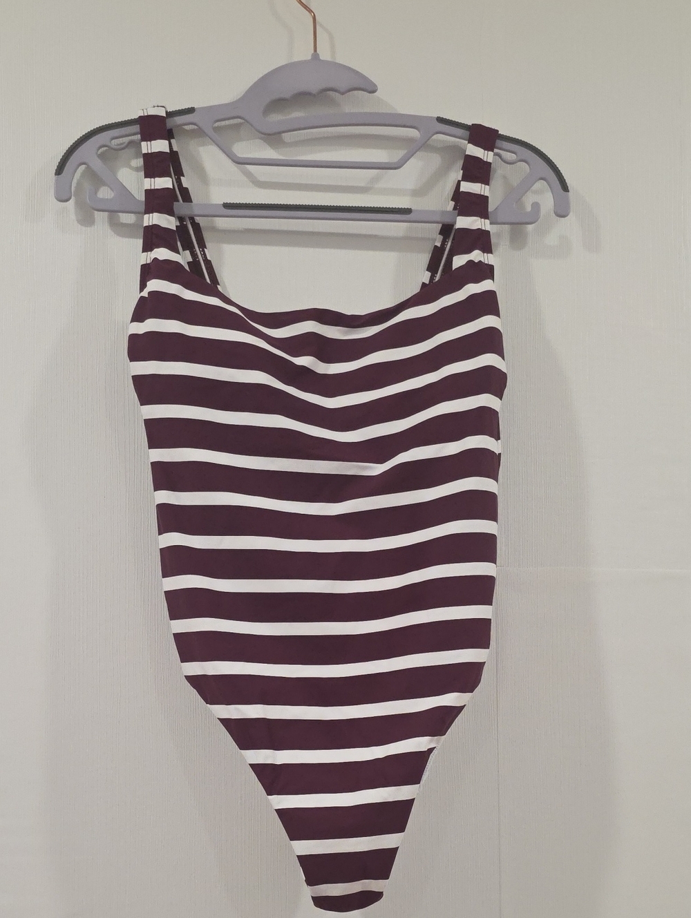 Ralph Lauren Striped Low Back One Peice Swim Suit. Size 6.